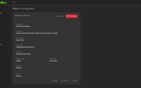 Backup management Reports